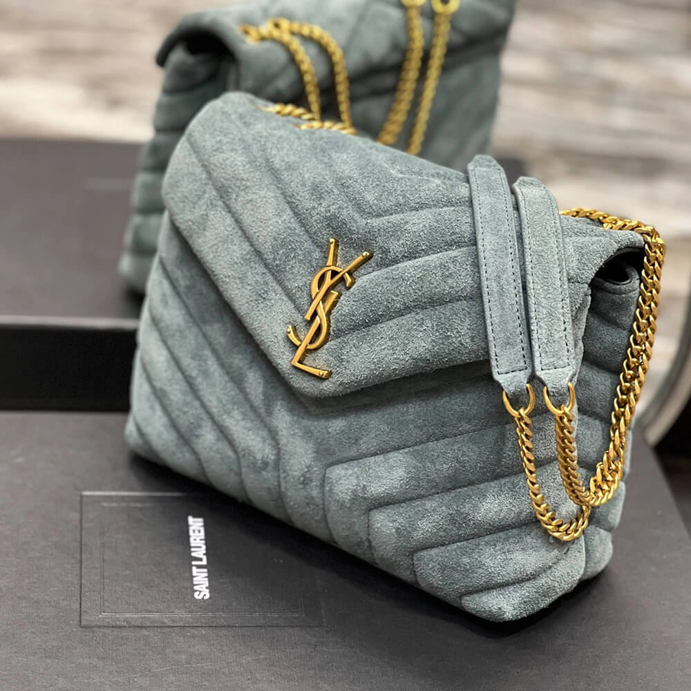 LOULOU SMALL CHAIN BAG IN “Y” QUILTED SUEDE Efficient 2832