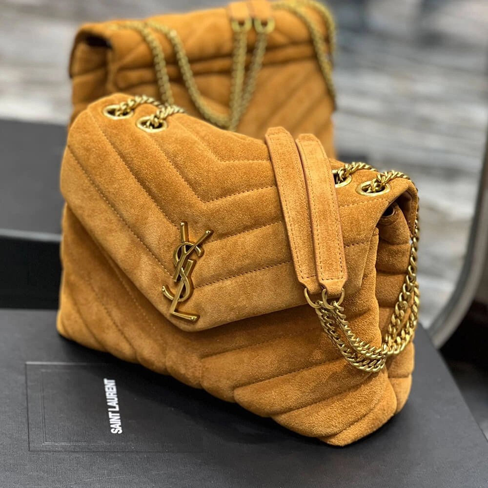 NewStyle LOULOU SMALL CHAIN BAG IN “Y” QUILTED SUEDE 2833