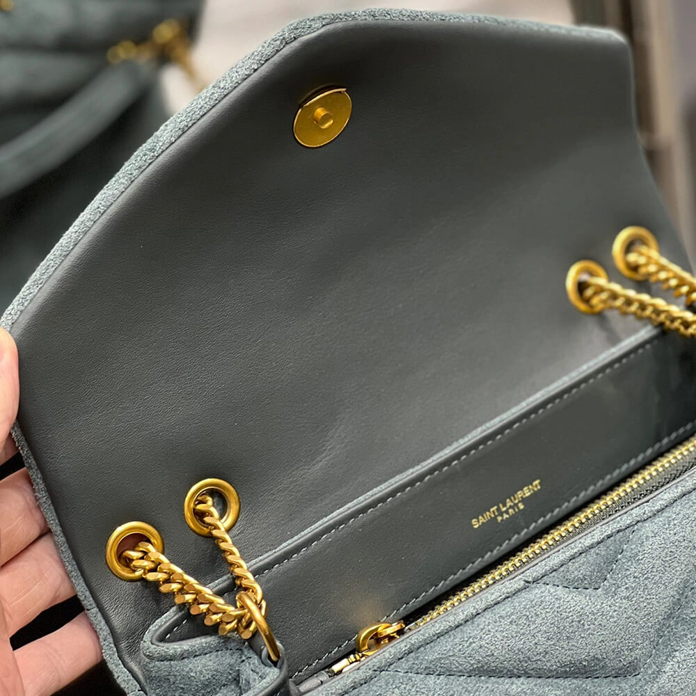 LOULOU SMALL CHAIN BAG IN “Y” QUILTED SUEDE Efficient 2832
