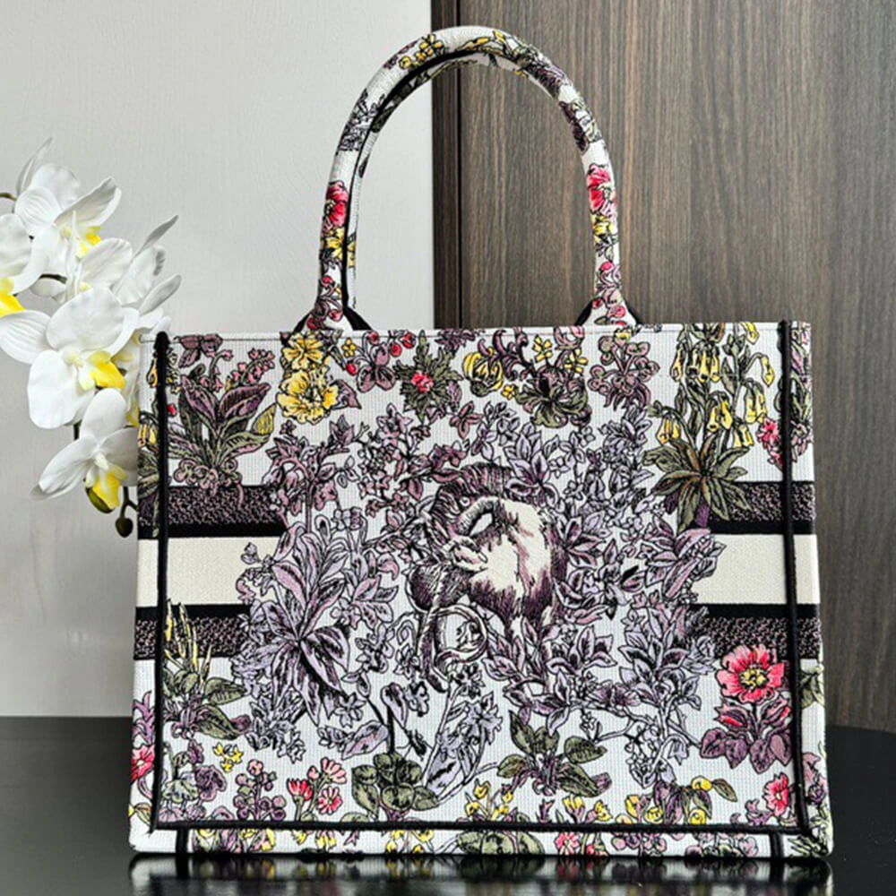 Bright Medium Dior Book Tote 2323
