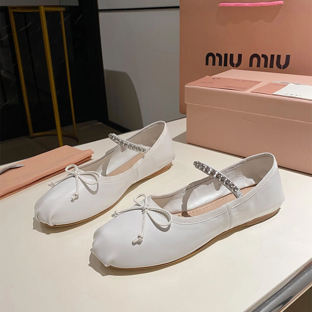 MiuMiu Leather ballerinas Attractive 3439