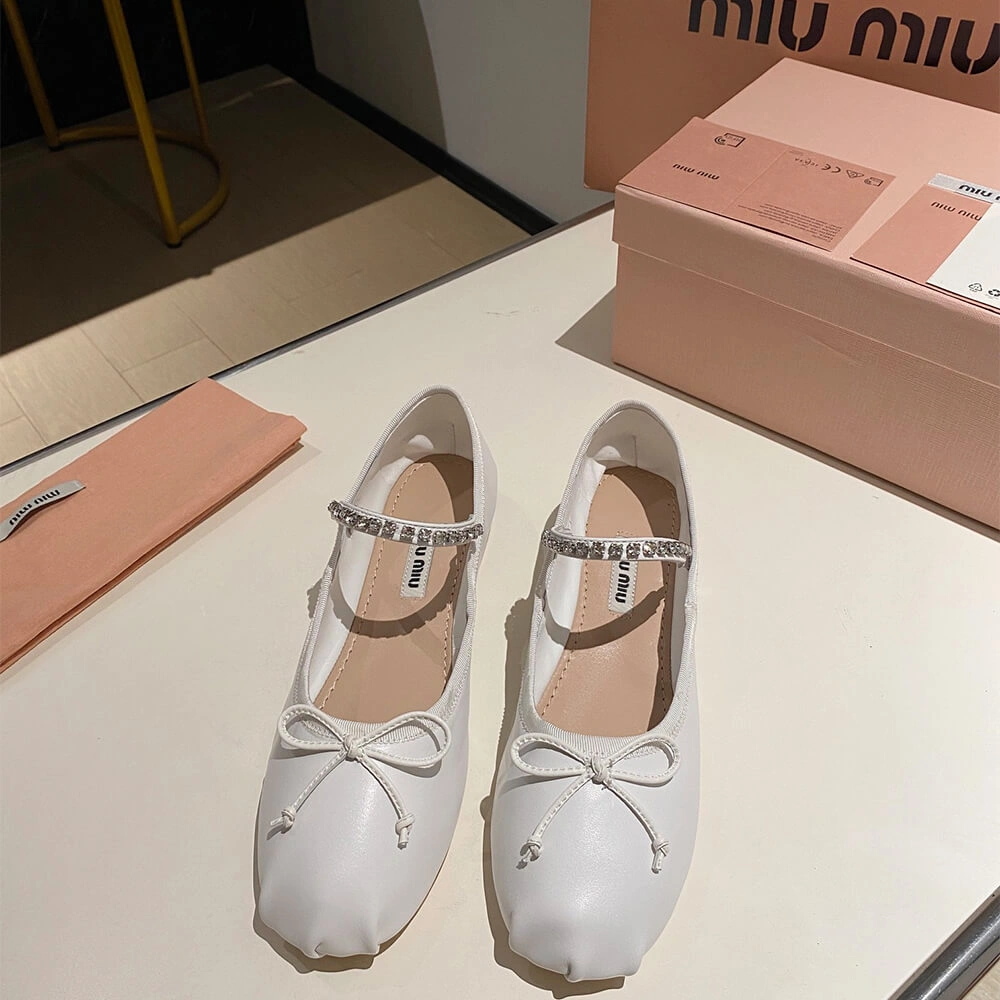 MiuMiu Leather ballerinas Attractive 3439