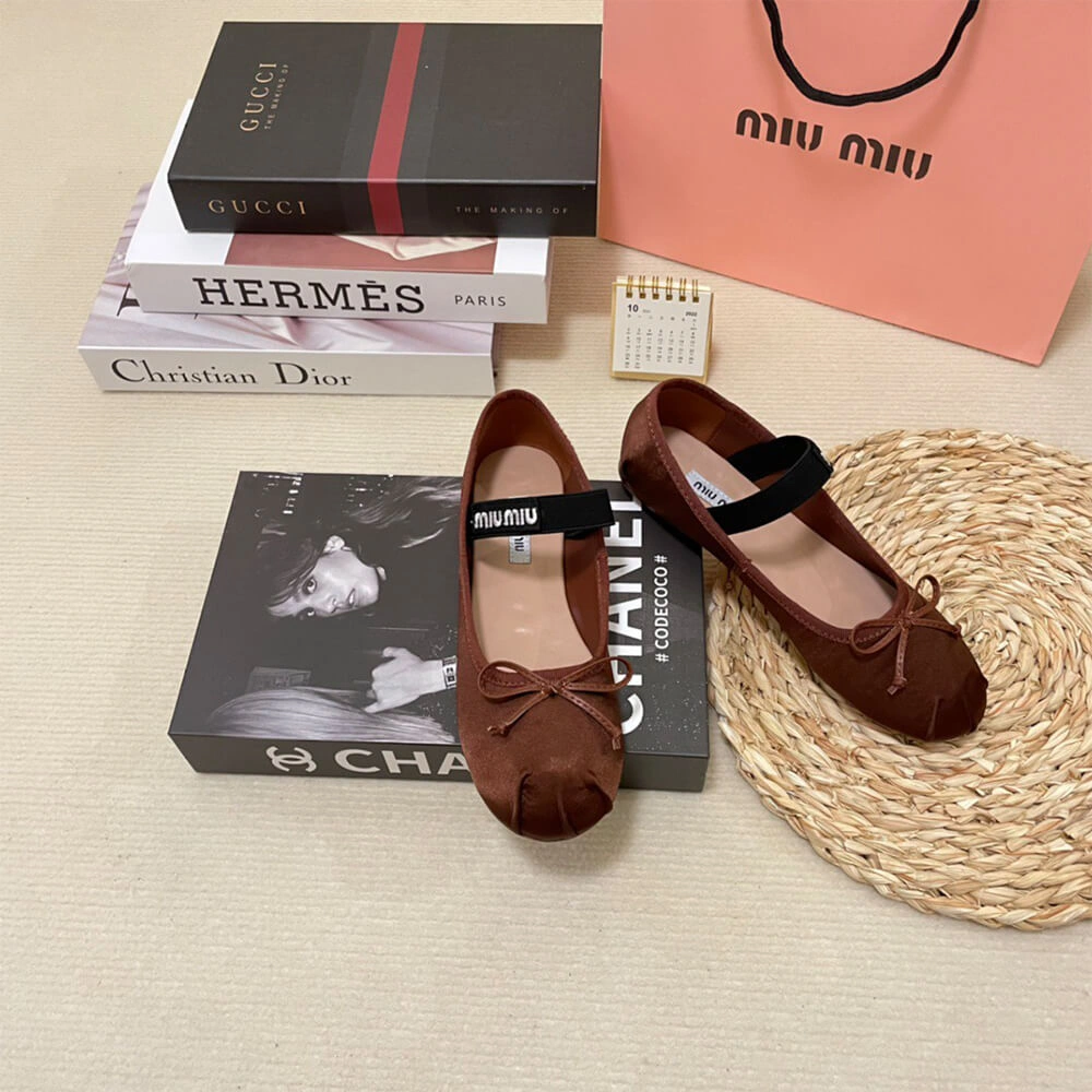 Durable MiuMiu Satin ballerinas 3444