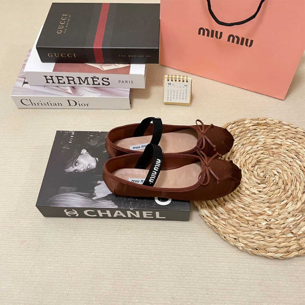 Durable MiuMiu Satin ballerinas 3444