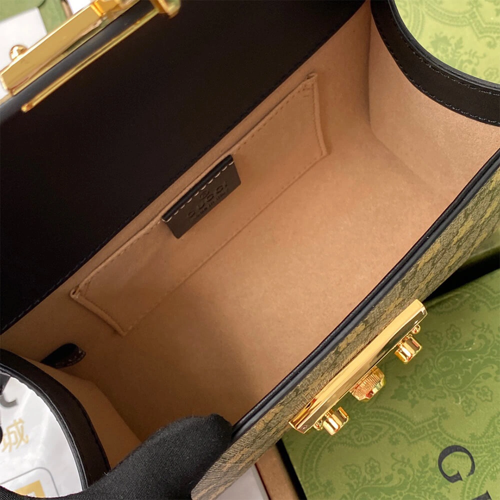 Padlock small GG bees shoulder bag Sleek 1098