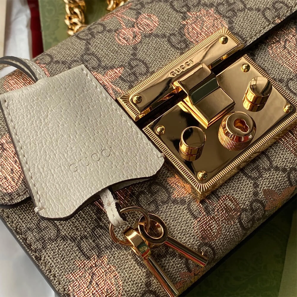 Stylish Padlock small berry shoulder bag 1100