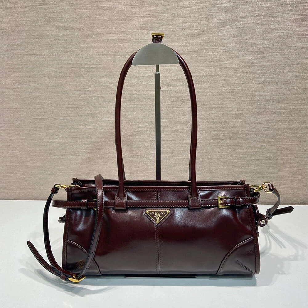 OdorResistant Prada  medium leather handbag(HIGH-END GRADE) 2927