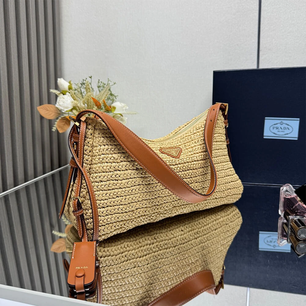 Prada Aimée large crochet and leather bag Casual 2943