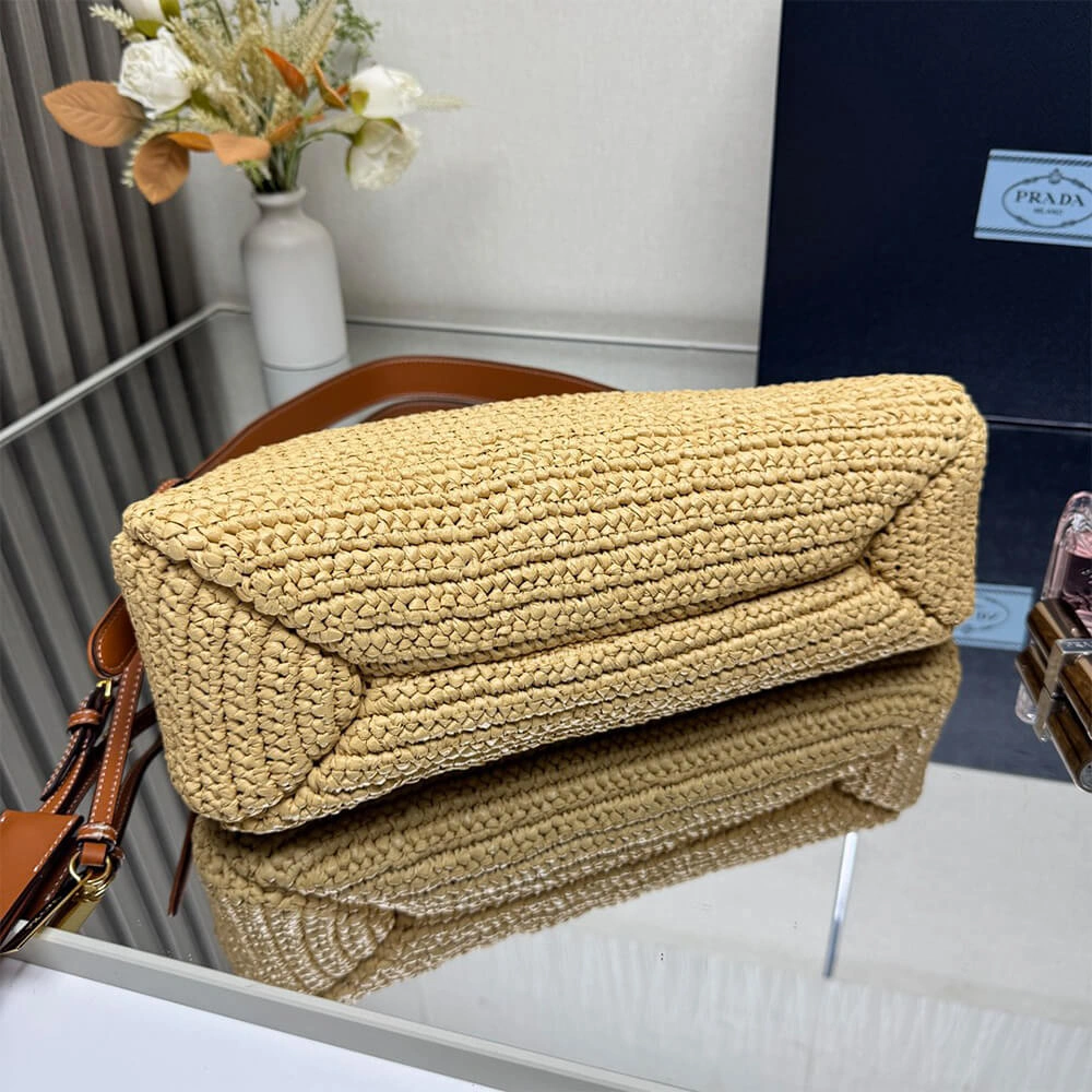Prada Aimée large crochet and leather bag Casual 2943
