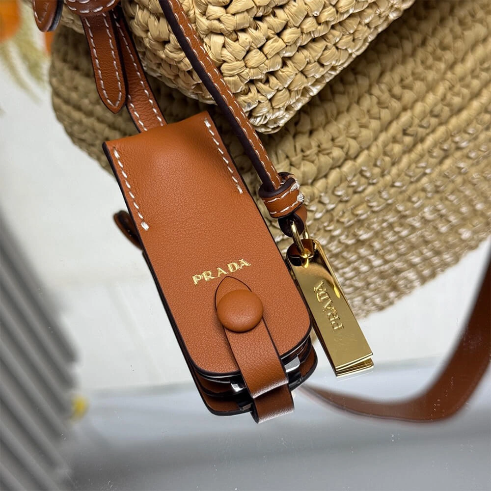 Prada Aimée large crochet and leather bag Casual 2943