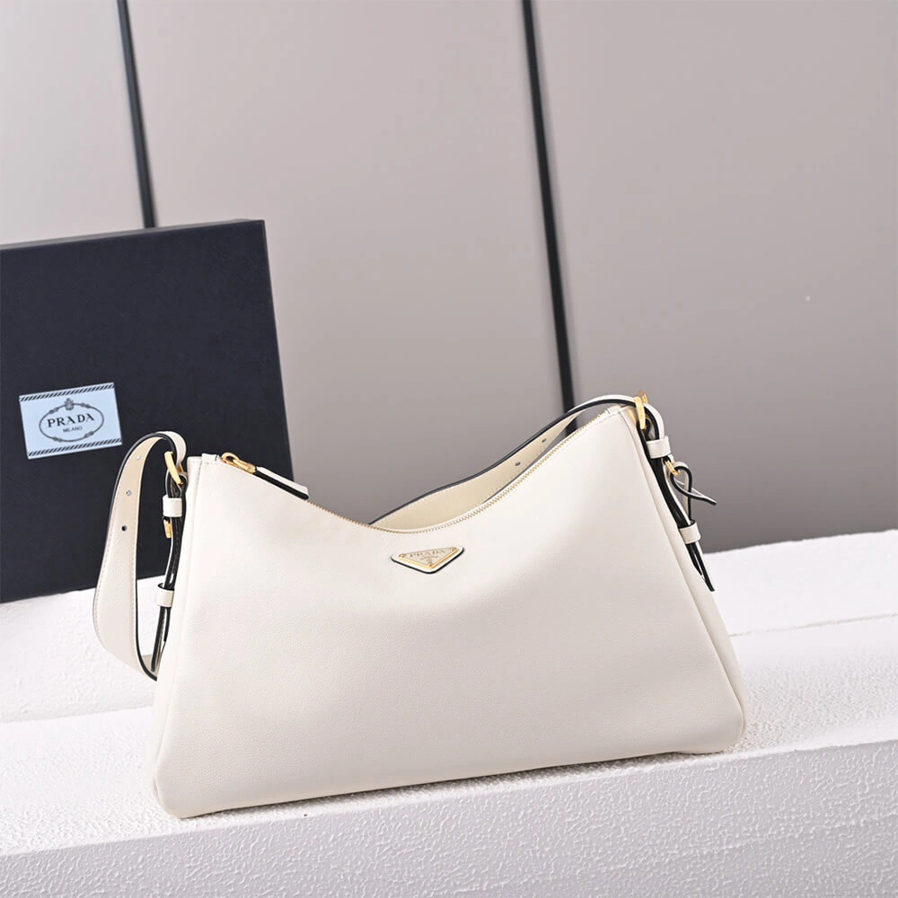 Lightweight Prada Aimee large leather shoulder bag 2915