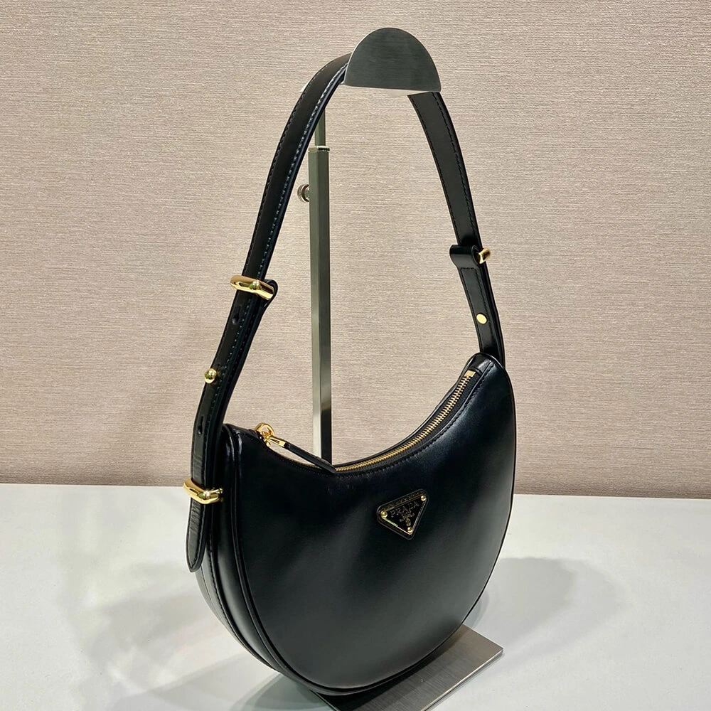Prada Arqué small leather shoulder bag(HIGH-END GRADE) Vibrant 3034