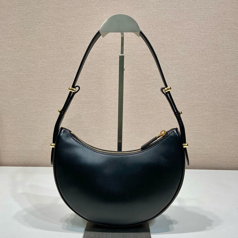 Prada Arqué small leather shoulder bag(HIGH-END GRADE) Vibrant 3034