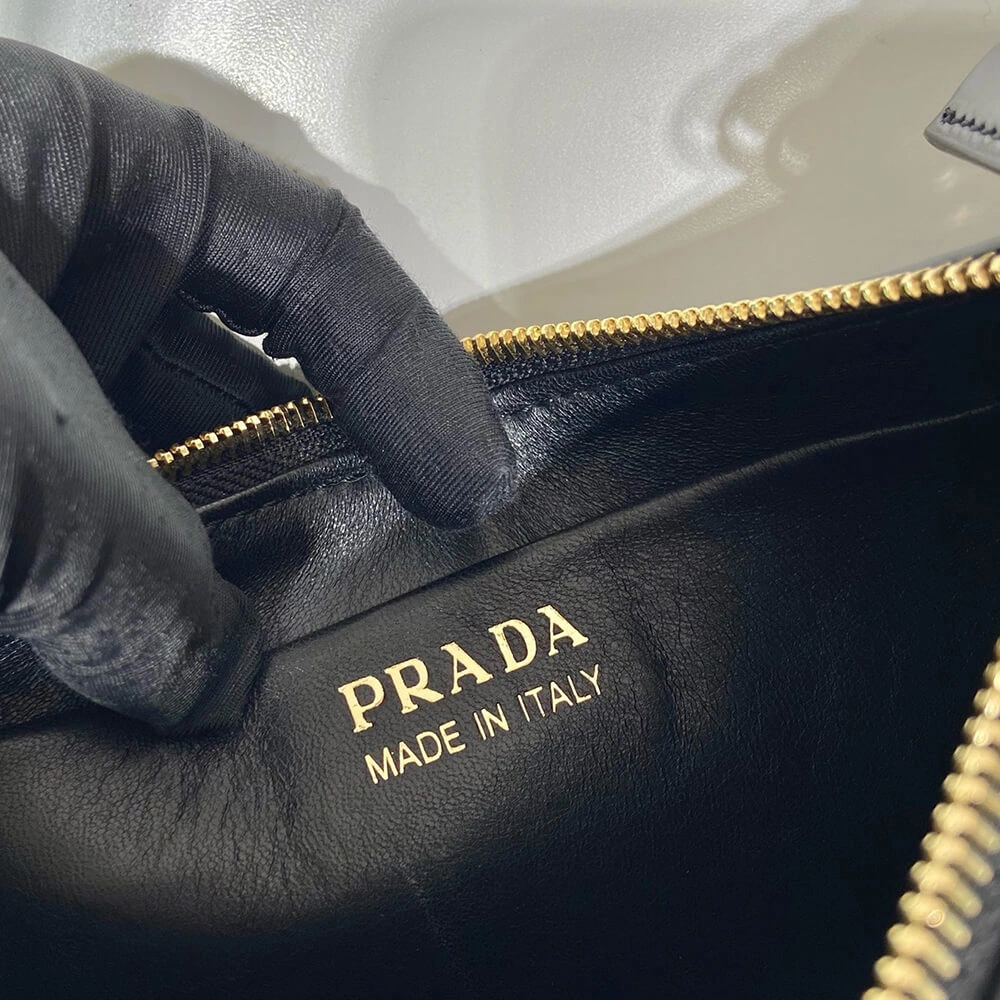 Prada Arqué small leather shoulder bag(HIGH-END GRADE) Vibrant 3034