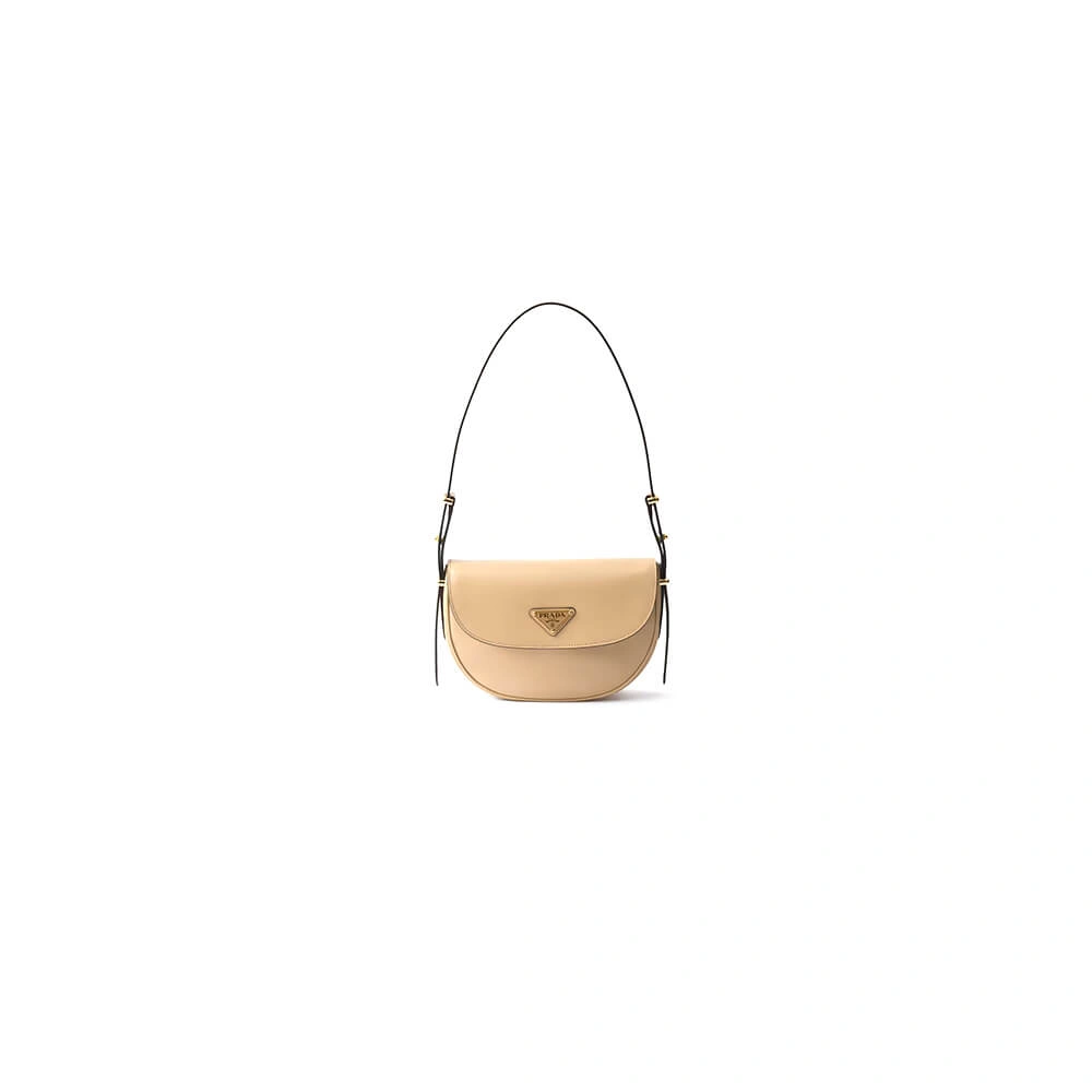 Prada Arque leather shoulder bag with flap Durable 2934