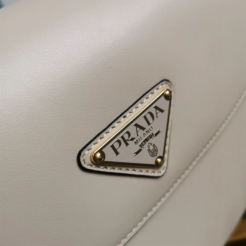 Sleek Prada Arque leather shoulder bag with flap 2913