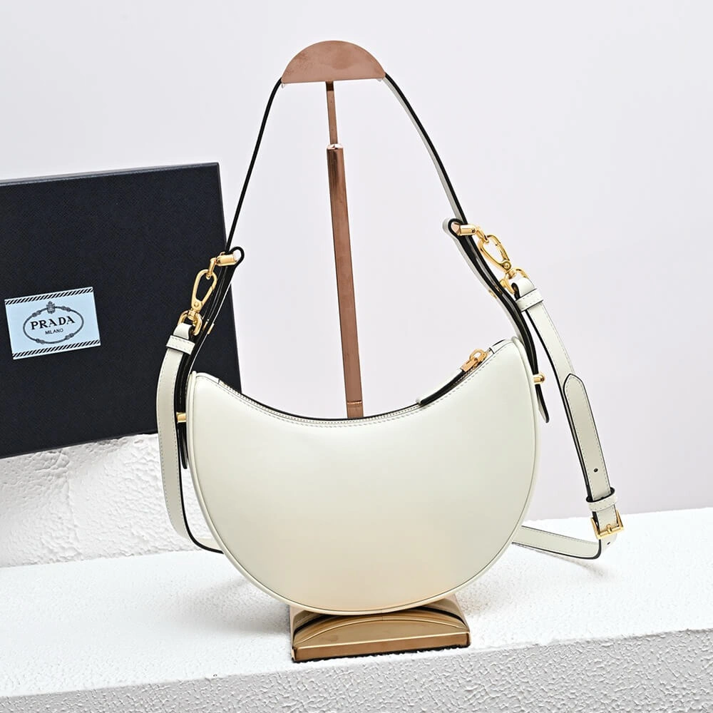 Minimalist Prada Arque leather shoulder bag 2952