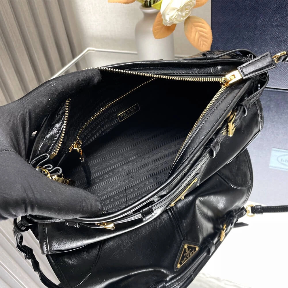 Prada Bonnie small leather shoulder bag(HIGH-END GRADE) FastDry 2935