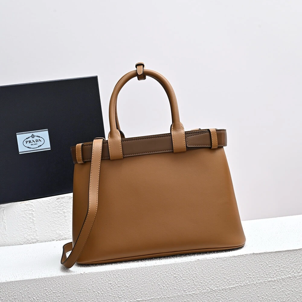 Unisex Prada Buckle small leather handbag with belt(high-end grade) 2903