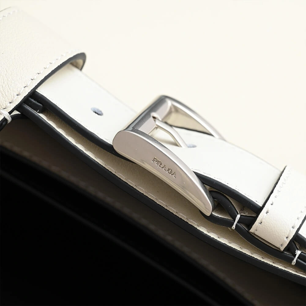 Sophisticated Prada Buckle small leather handbag with belt(high-end grade) 2988
