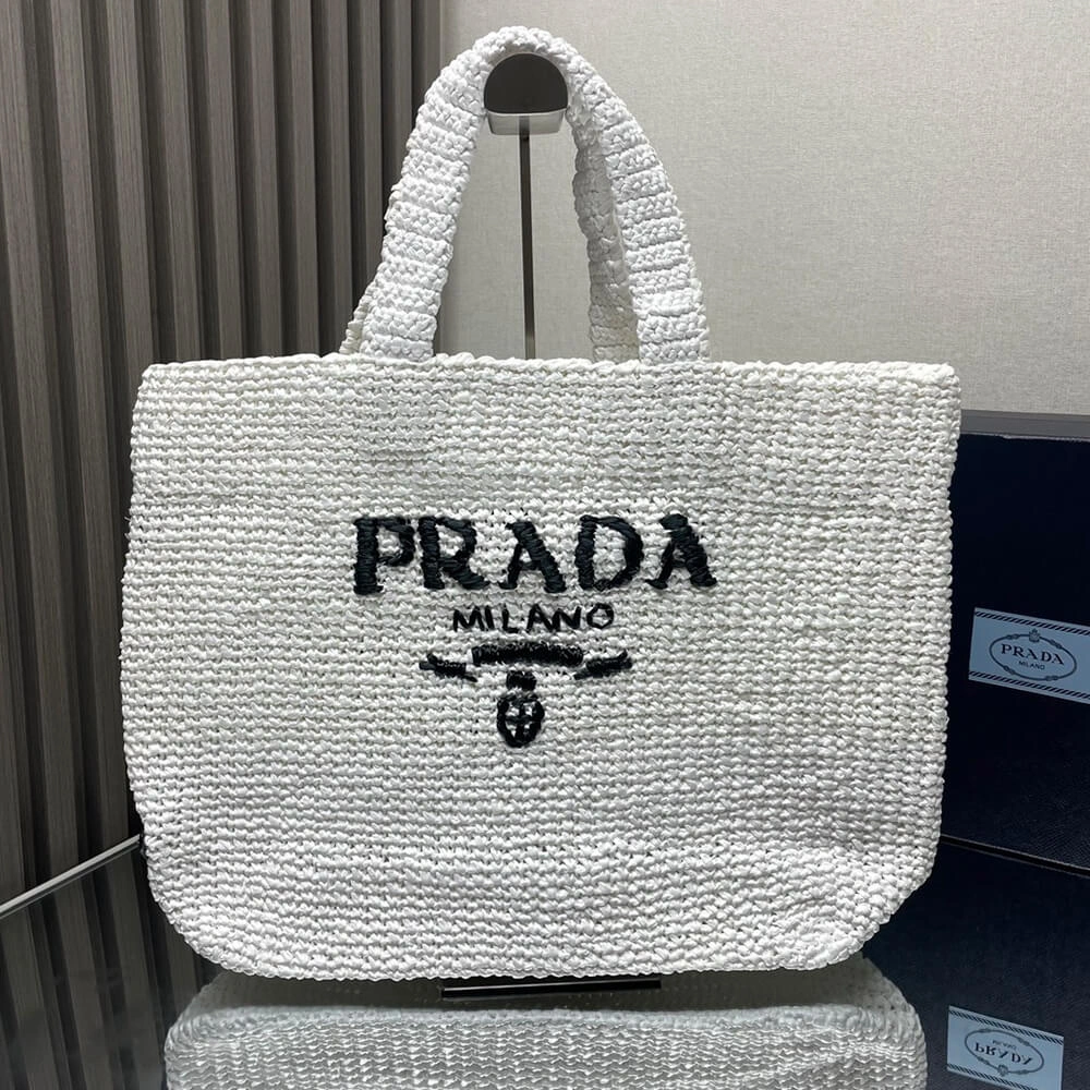 Prada Crochet tote bag(high-end grade) Flexible 2958