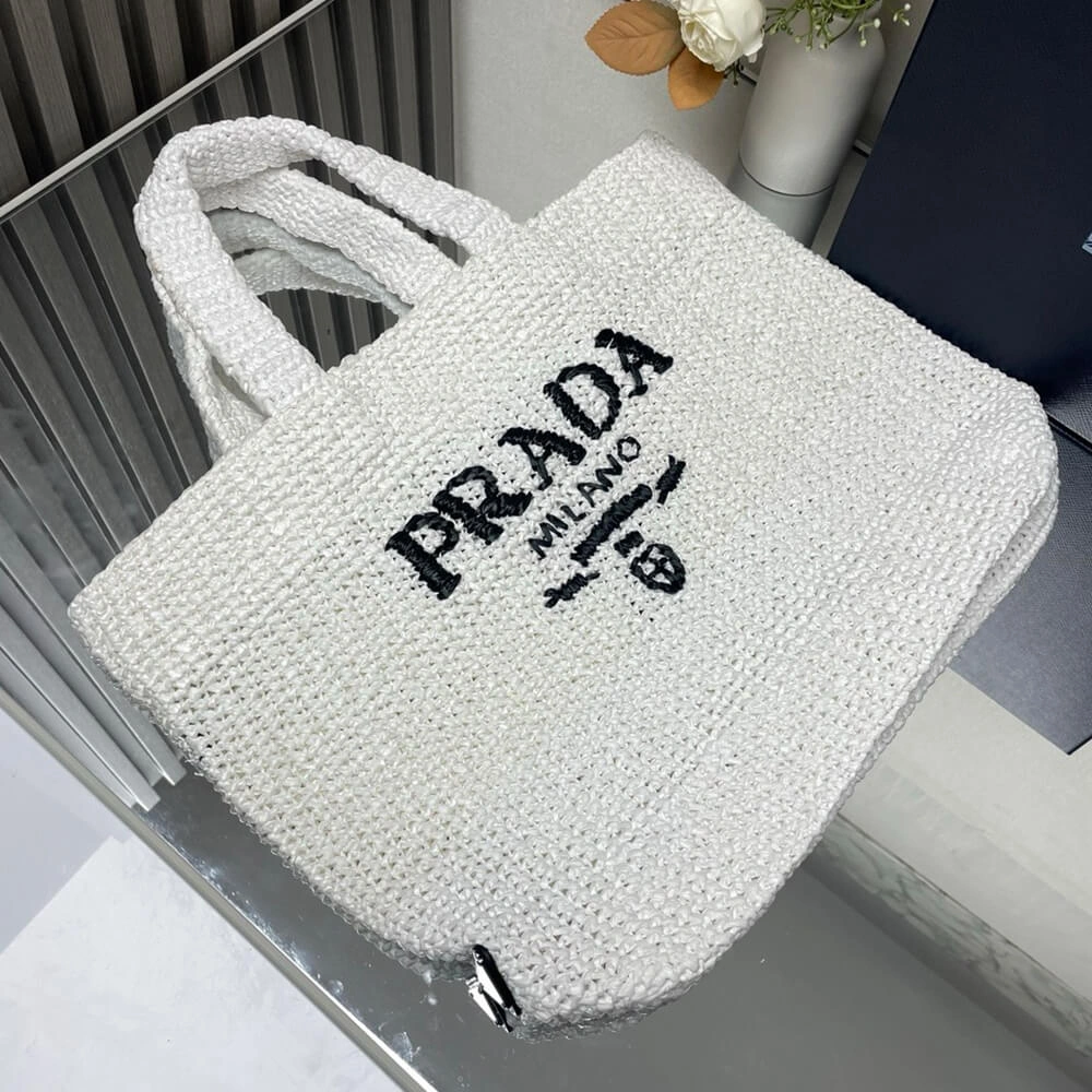 Prada Crochet tote bag(high-end grade) Flexible 2958