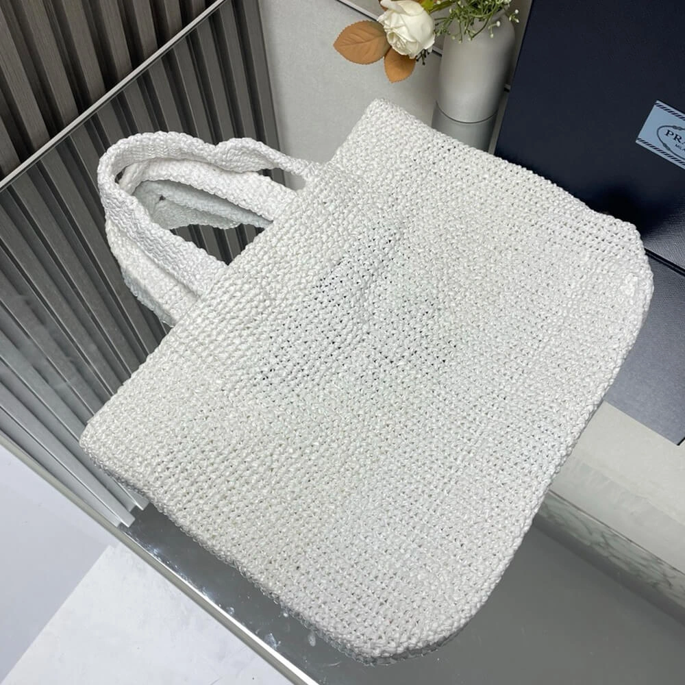 Prada Crochet tote bag(high-end grade) Flexible 2958