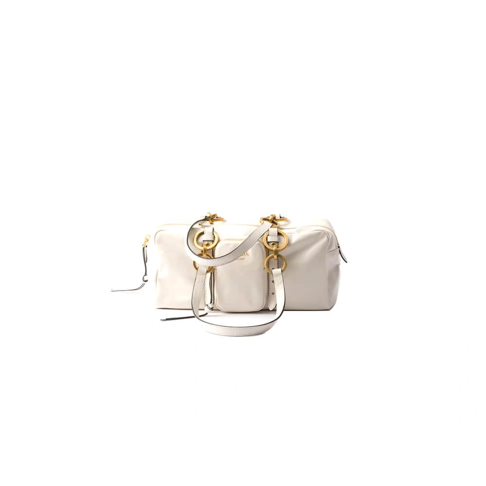 ZipUp Prada Dangle medium leather top-handle bag(HIGH-END GRADE) 3041