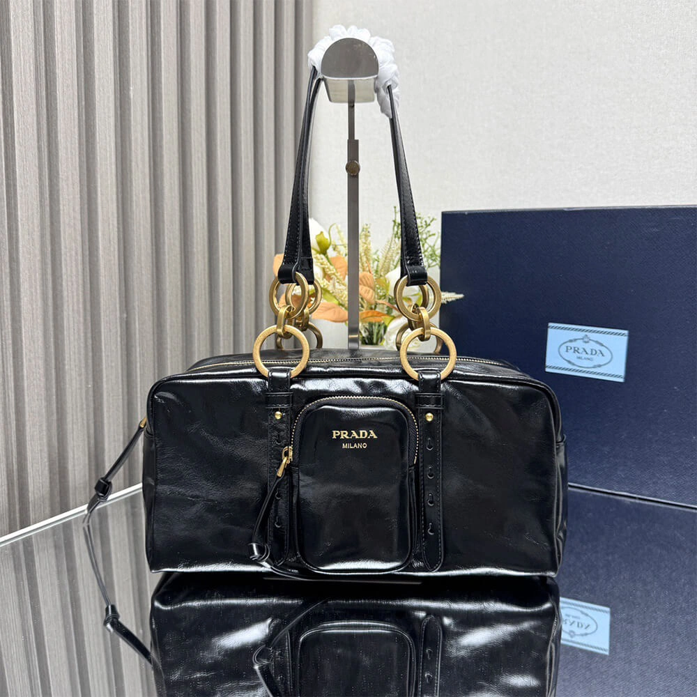 Prada Dangle medium leather top-handle bag(HIGH-END GRADE) Youthful 3051