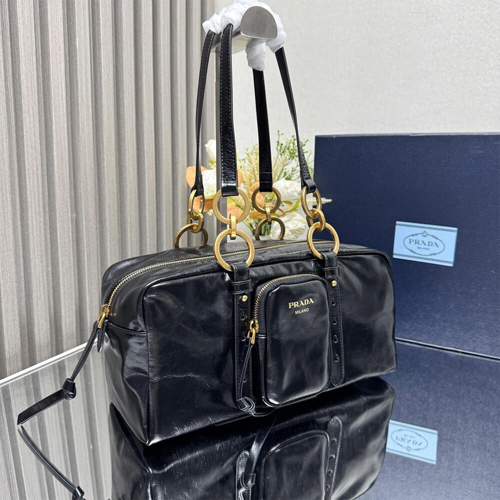 Prada Dangle medium leather top-handle bag(HIGH-END GRADE) Youthful 3051