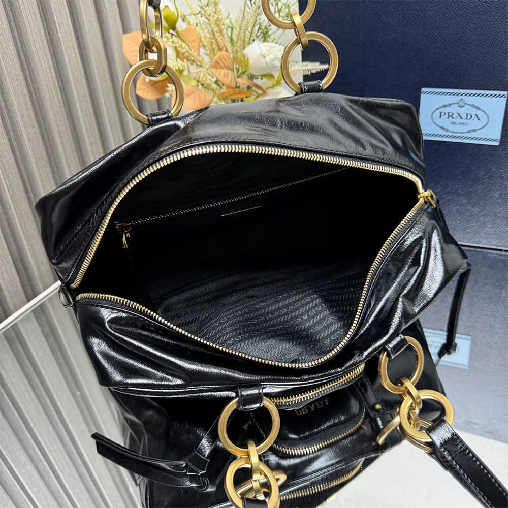 Prada Dangle medium leather top-handle bag(HIGH-END GRADE) Youthful 3051