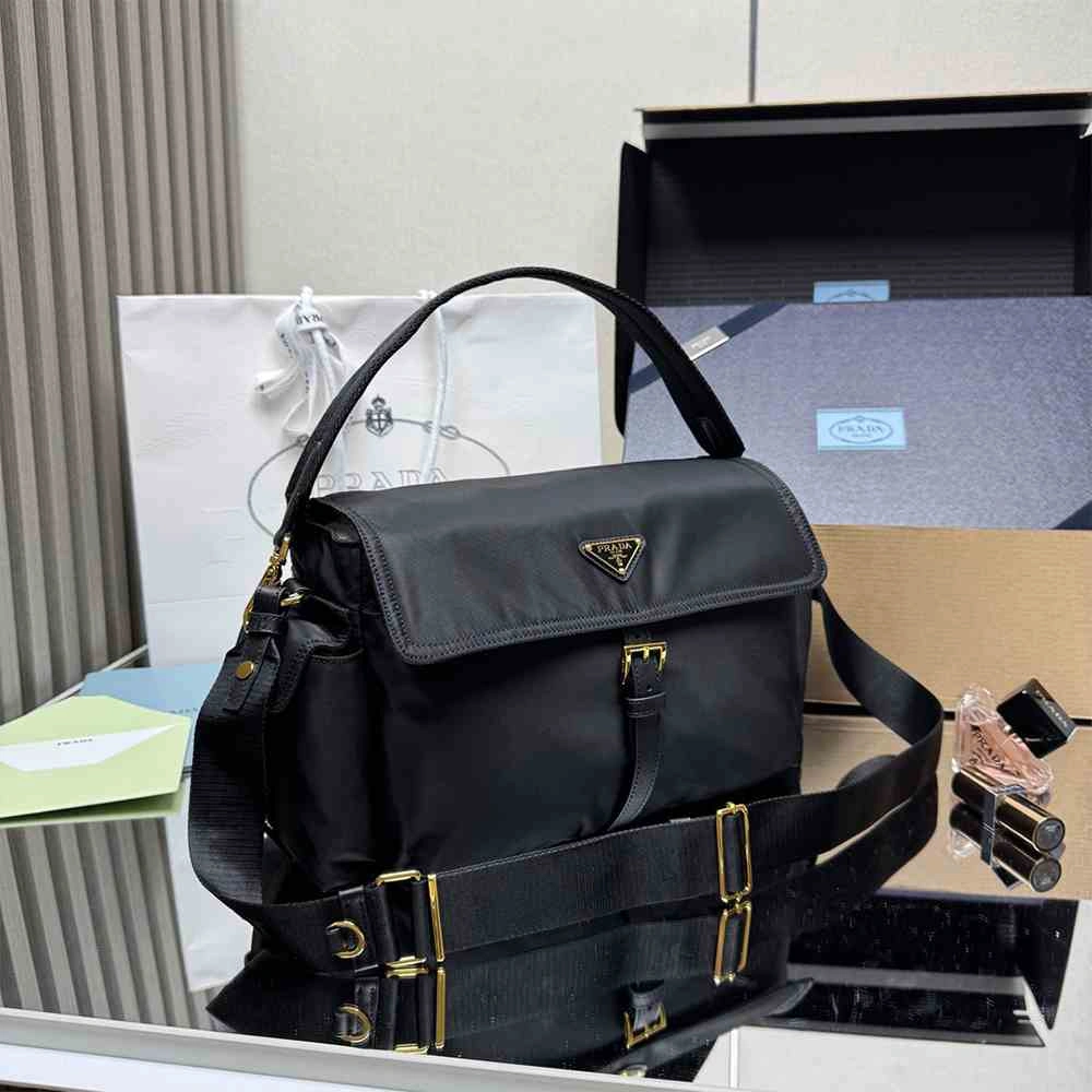 Prada Explore large Re-Nylon shoulder bag with flap EasyCare 2941