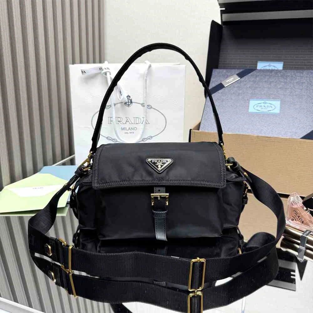 Prada Explore medium Re-Nylon shoulder bag with flap GoAnywhere 2989