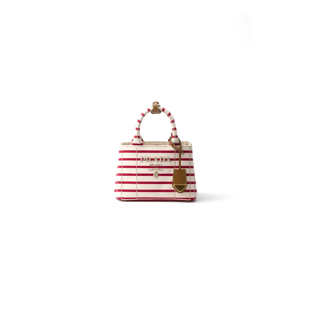 Prada Jardinière striped cotton canvas mini-bag Reliable 2902