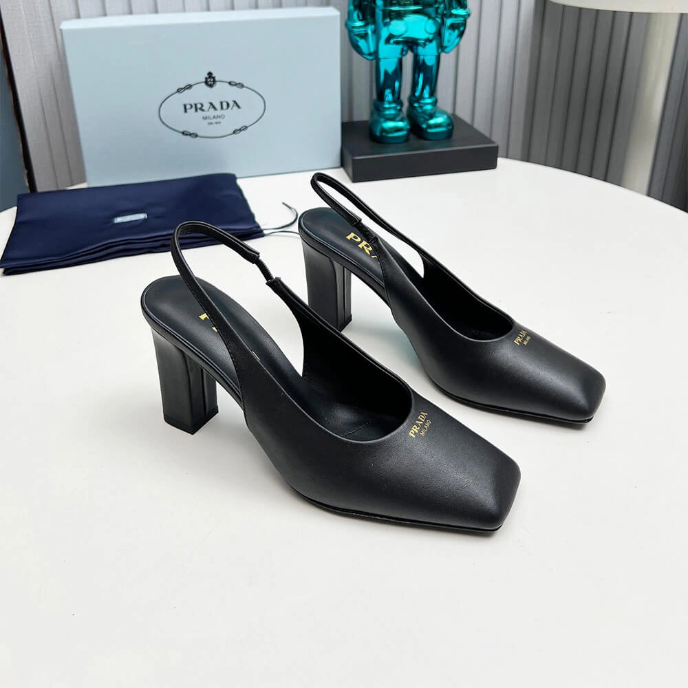 Lightweight Prada Leather Slingback Pumps 85 mm 3447