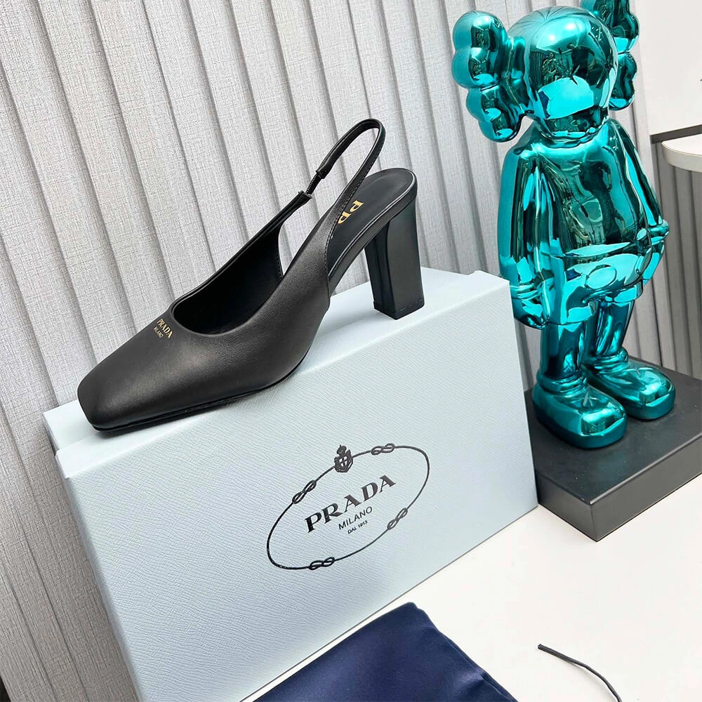 Lightweight Prada Leather Slingback Pumps 85 mm 3447