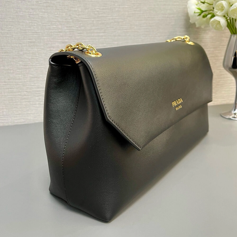 Prada Medium leather shoulder bag (HIGH-END GRADE) Premium 2996