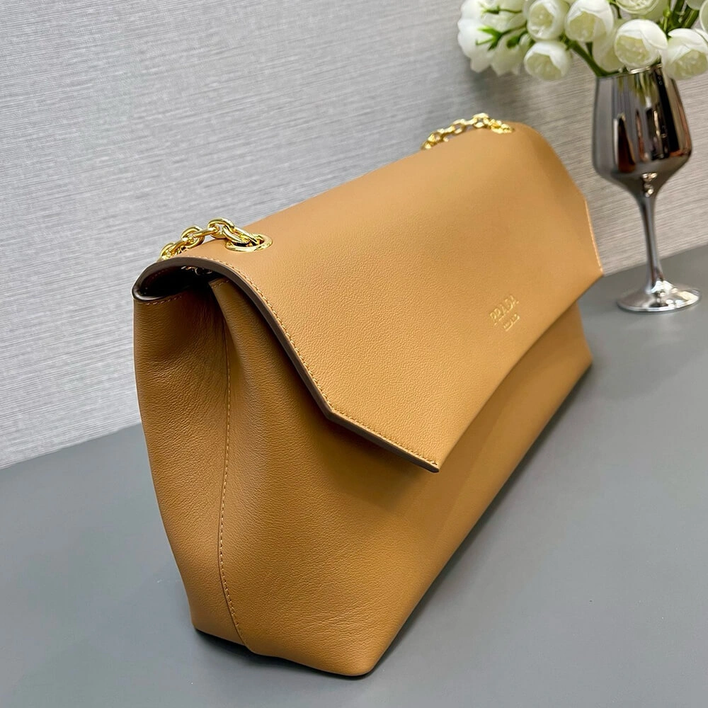 Prada Medium leather shoulder bag (HIGH-END GRADE) Youthful 2906