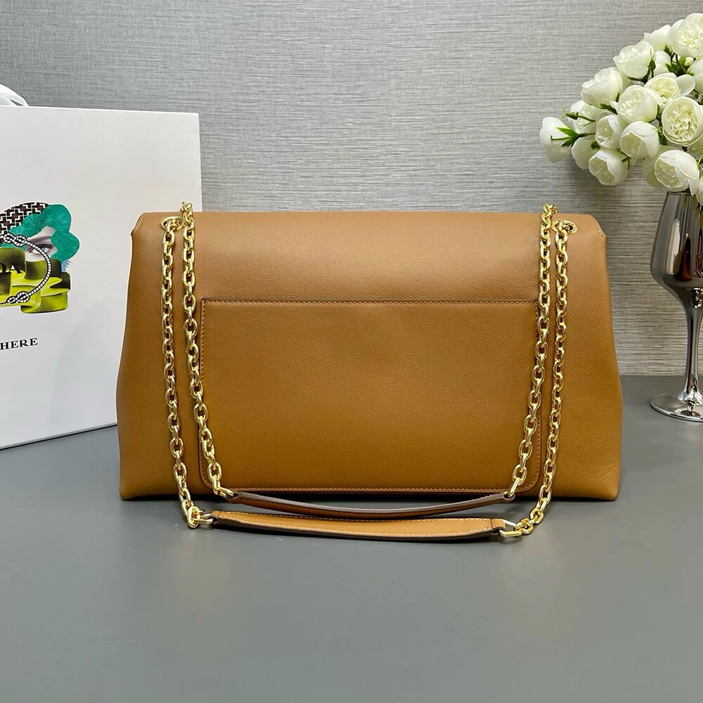 Prada Medium leather shoulder bag (HIGH-END GRADE) Youthful 2906