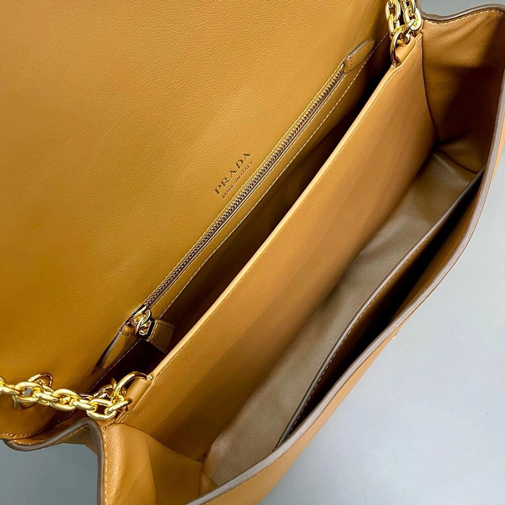 Prada Medium leather shoulder bag (HIGH-END GRADE) Youthful 2906