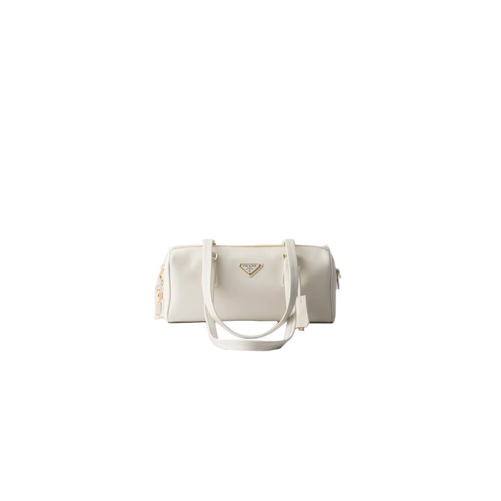 AllSeason Prada Medium leather top-handle bag with padlock(high-end grade) 3042