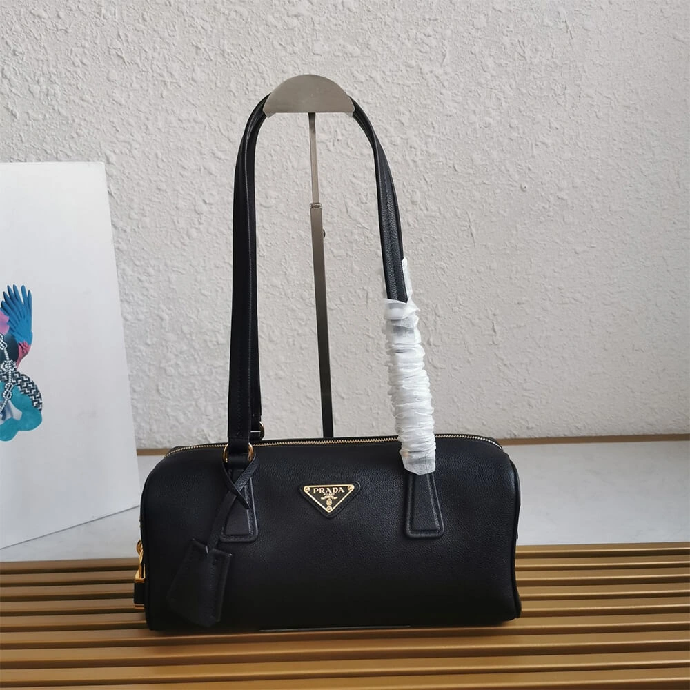 EasyCare Prada Medium leather top-handle bag with padlock(high-end grade) 3029