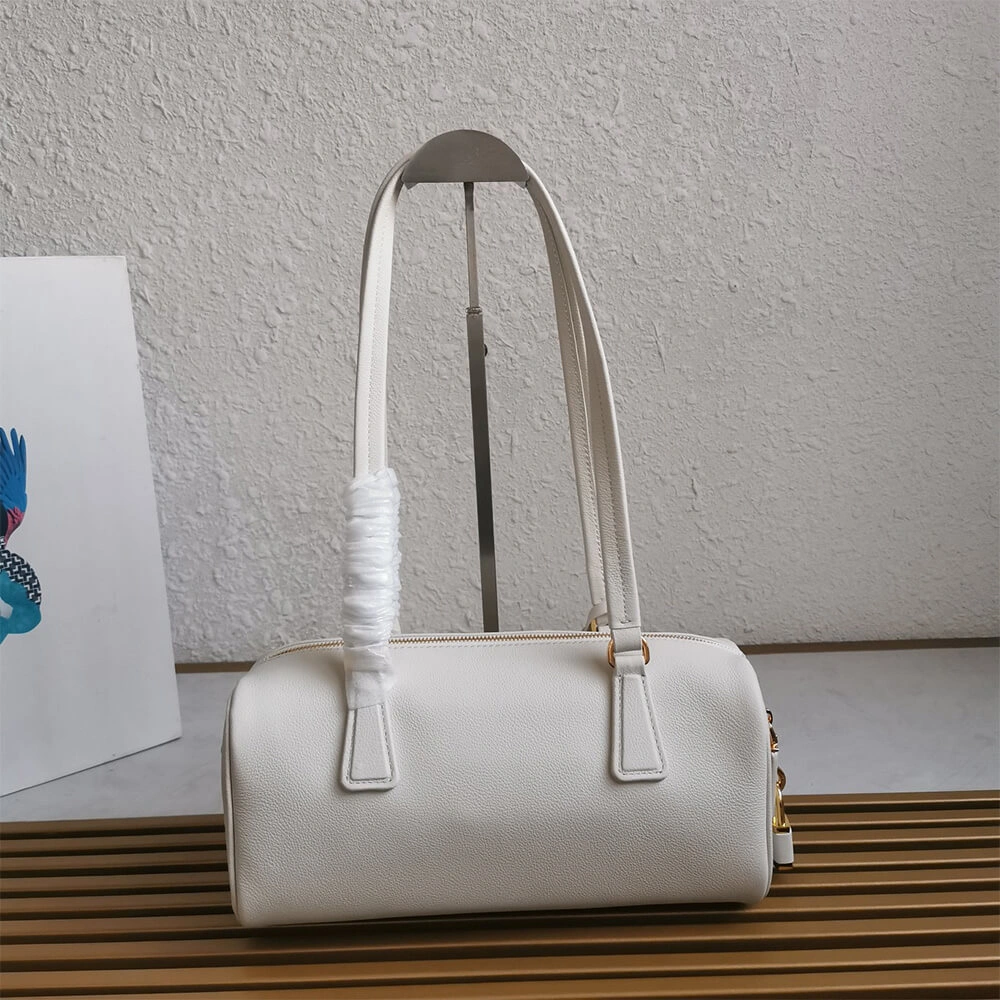 AllSeason Prada Medium leather top-handle bag with padlock(high-end grade) 3042