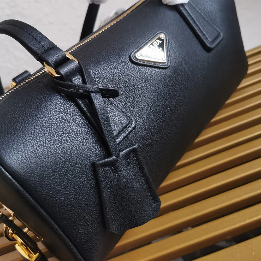 EasyCare Prada Medium leather top-handle bag with padlock(high-end grade) 3029