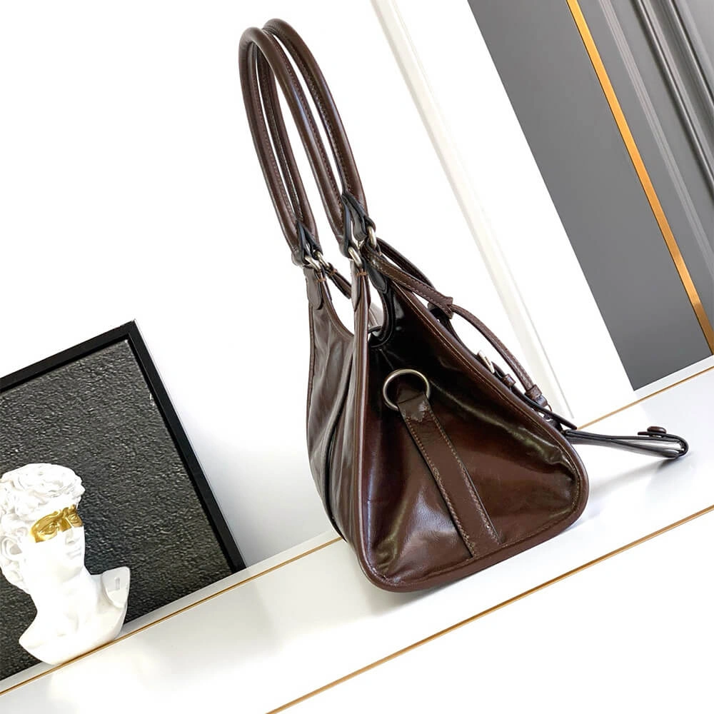 Refined Prada Medium leather tote bag(high-end grade) 3036