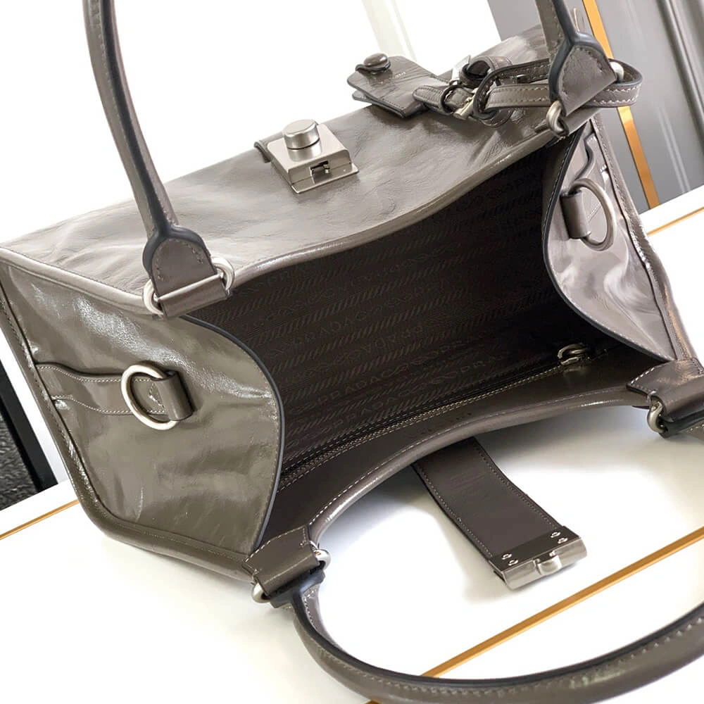 TechFriendly Prada Medium leather tote bag(high-end grade) 3040