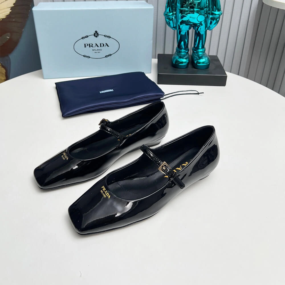 Prada Patent Leather Mary Jane Ballerinas GoodFit 3471