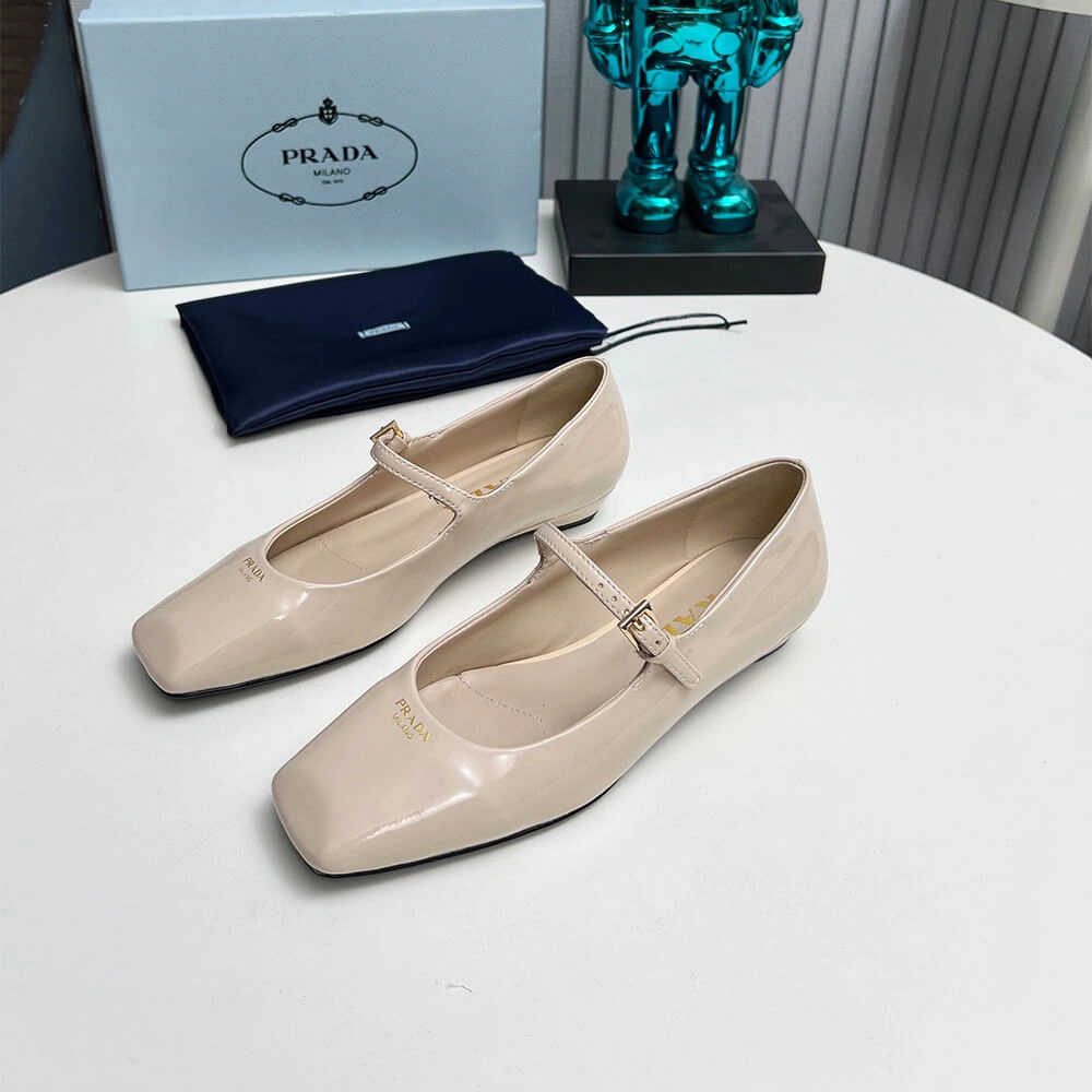 TopPick Prada Patent Leather Mary Jane Ballerinas 3459