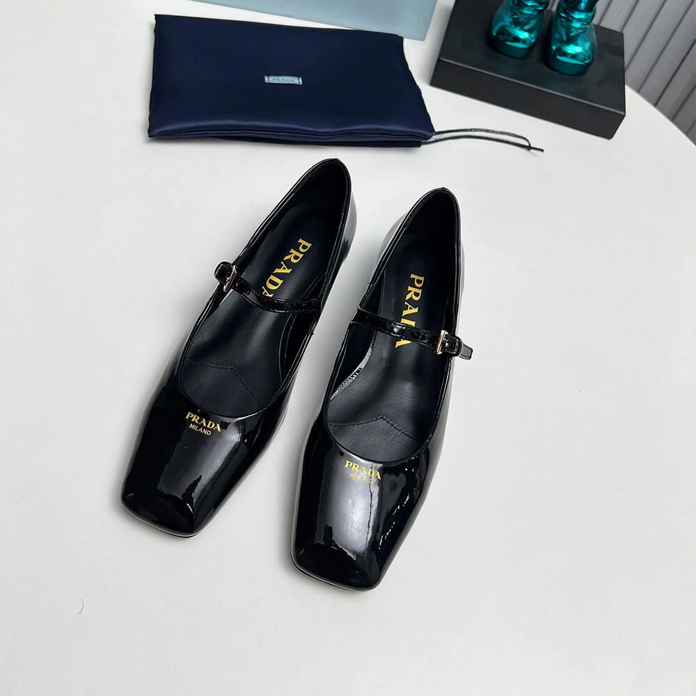 Prada Patent Leather Mary Jane Ballerinas GoodFit 3471