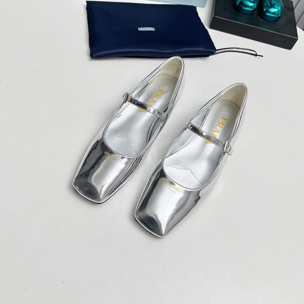 Prada Patent Leather Mary Jane Ballerinas MoistureWicking 3469